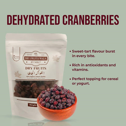 Dehydrated Cranberries – Sweet & Tangy Dried Fruit Snack