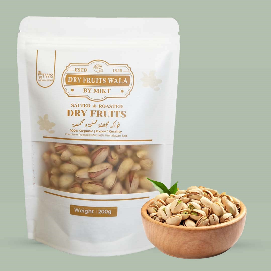 Whole Pistachios (Pista)200g - Fresh, Crunchy , Salted & Roasted Nuts